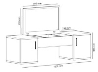 Măsuţă de toaletă Trendy Mercan Walnut/Anthracit 100x74x35cm GTR005868 imaginea #5 — magazin online Desire.md