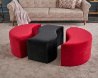 Fotoliu moale Trendy Alya Red/Black 120x80x40cm GTR002947 imaginea #2 — magazin online Desire.md