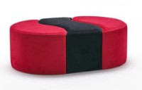 Fotoliu moale Trendy Alya Red/Black 120x80x40cm GTR002947 imaginea #4 — magazin online Desire.md