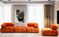 Fotoliu moale Trendy Bubble Orange 95x95x45cm GTR002869 imaginea #2 — magazin online Desire.md
