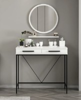Măsuţă de toaletă Trendy Sane Mirror2 White/Black 90x80x45cm GTR003961