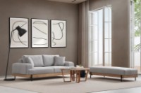 Bancheta Trendy Eti Oak/Grey 68x158x38cm GTR002916 imaginea #2 — magazin online Desire.md