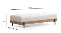 Bancheta Trendy Eti Oak/White 68x158x38cm GTR002917 imaginea #4 — magazin online Desire.md