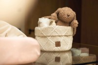 Coș depozitare Jollein Check Knit Oatmeal (580-001-68038) imaginea #3 — magazin online Desire.md