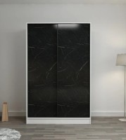Dulap cu uşi glisante Trendy Kale 2312 White/Black 120x190x60cm GTR004962