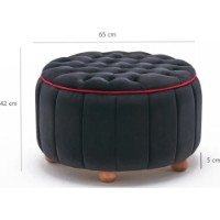 Fotoliu moale Trendy Jasmin Black 65x65x42cm GTR002948 imaginea #4 — magazin online Desire.md