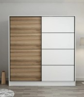 Dulap cu uşi glisante Trendy Kale 3167 White/Dore 180x190x60cm GTR004279