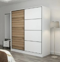 Dulap cu uşi glisante Trendy Kale 3167 White/Dore 180x190x60cm GTR004279 imaginea #2 — magazin online Desire.md