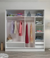 Dulap cu uşi glisante Trendy Kale 3167 White/Dore 180x190x60cm GTR004279 imaginea #3 — magazin online Desire.md