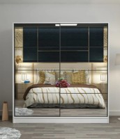 Dulap cu uşi glisante Trendy Kale 3161 White 180x190x60cm GTR004273