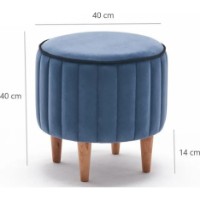 Fotoliu moale Trendy Lindy Blue 40x40x40cm GTR002927 imaginea #4 — magazin online Desire.md