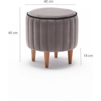 Fotoliu moale Trendy Lindy Grey 40x40x40cm GTR002928 imaginea #4 — magazin online Desire.md