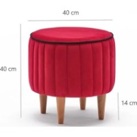 Fotoliu moale Trendy Lindy Red 40x40x40cm GTR002929 imaginea #5 — magazin online Desire.md