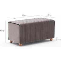 Bancheta Trendy Mabel Mink 80x40x40cm GTR002932 imaginea #5 — magazin online Desire.md