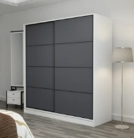 Шкаф-купе Trendy Kale 3963 White/Anthracit 180x210x60cm GTR004354 фото №3 — интернет-магазин Desire.md