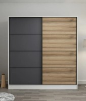 Шкаф-купе Trendy Kale 3964 White/Anthracit/Dore 180x210x60cm GTR004355