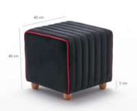 Fotoliu moale Trendy Mona Black 40x40x40cm GTR002922 imaginea #5 — magazin online Desire.md