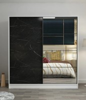 Шкаф-купе Trendy Kale 3968 White/Black 180x210x60cm GTR004359