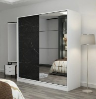 Шкаф-купе Trendy Kale 3968 White/Black 180x210x60cm GTR004359 фото №3 — интернет-магазин Desire.md