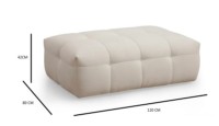 Fotoliu moale Trendy Otoman Cady Beige 120x80x42cm GTR002863 imaginea #3 — magazin online Desire.md