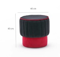 Fotoliu moale Trendy Rose Black/Red 40x40x40cm GTR002918 imaginea #4 — magazin online Desire.md