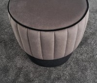 Fotoliu moale Trendy Rose Grey/Black 40x40x40cm GTR002920 imaginea #3 — magazin online Desire.md