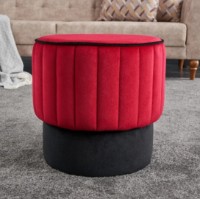 Fotoliu moale Trendy Rose Red/Black 40x40x40cm GTR002921