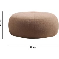 Fotoliu moale Trendy Tina Cappuccino 55x35x55cm GTR002904 imaginea #2 — magazin online Desire.md