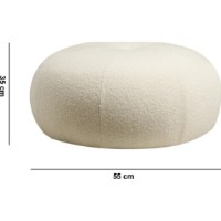 Fotoliu moale Trendy Tina White 55x35x55cm GTR002903 imaginea #2 — magazin online Desire.md