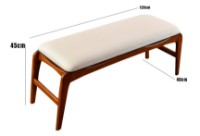 Bancheta Trendy Touch Bench Walnut/Cream 120x45x40cm GTR006472 imaginea #5 — magazin online Desire.md