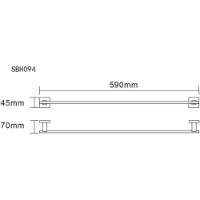 Держатель для полотенец Uniplast SBH094 фото №2 — интернет-магазин Desire.md