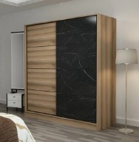 Dulap cu uşi glisante Trendy Kale 3981 Dore/Black 180x210x60cm GTR004372 imaginea #3 — magazin online Desire.md