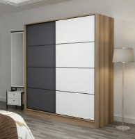 Dulap cu uşi glisante Trendy Kale 3982 Dore/Anthracit/White 180x210x60cm GTR004373 imaginea #2 — magazin online Desire.md