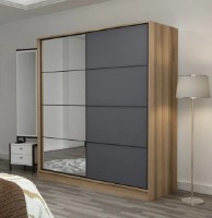 Dulap cu uşi glisante Trendy Kale 3979 Dore/Anthracit 180x210x60cm GTR004370 imaginea #3 — magazin online Desire.md