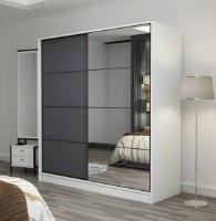 Dulap cu uşi glisante Trendy Kale 7155 White/Anthracit 220x210x60cm GTR004656 imaginea #3 — magazin online Desire.md