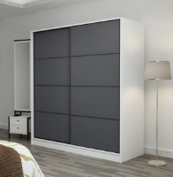 Dulap cu uşi glisante Trendy Kale 7151 White/Anthracit 220x210x60cm GTR004652 imaginea #3 — magazin online Desire.md