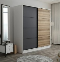 Dulap cu uşi glisante Trendy Kale 7152 White/Anthracit/Dore 220x210x60cm GTR004653 imaginea #2 — magazin online Desire.md