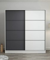 Dulap cu uşi glisante Trendy Kale 7158 White/Anthracit 220x210x60cm GTR004658