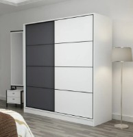 Dulap cu uşi glisante Trendy Kale 7158 White/Anthracit 220x210x60cm GTR004658 imaginea #3 — magazin online Desire.md