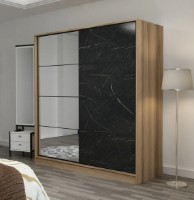 Dulap cu uşi glisante Trendy Kale 7168 Dore/Black 220x210x60cm GTR004668 imaginea #3 — magazin online Desire.md