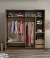 Dulap cu uşi glisante Trendy Kale 7163 Dore/Anthracit 220x210x60cm GTR004663 imaginea #2 — magazin online Desire.md