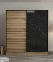 Dulap cu uşi glisante Trendy Kale 7169 Dore/Black 220x210x60cm GTR004669 imaginea #1 — magazin online Desire.md