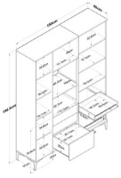 Bufet Trendy JE131 2989 White 198.6x150x40cm GTR006687 imaginea #5 — magazin online Desire.md