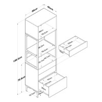 Bufet Trendy JE135 -3101 White 60x199x40cm GTR005642 imaginea #4 — magazin online Desire.md
