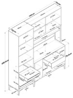 Bufet Trendy JE133 3054 White 198.6x180x40cm GTR006689 imaginea #4 — magazin online Desire.md