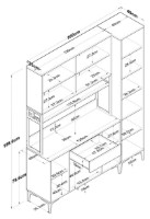 Bufet Trendy JE134 3055 White 198.6x160x40cm GTR006690 imaginea #6 — magazin online Desire.md