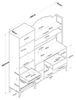 Bufet Trendy JE148 3080 White 198.6x180x40cm GTR006691 imaginea #5 — magazin online Desire.md
