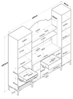 Bufet Trendy JE150 3082 White 198.6x220x40cm GTR006693 imaginea #6 — magazin online Desire.md