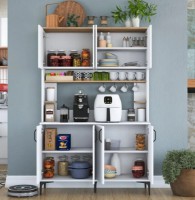 Bufet Trendy JE176 3291 White/Walnut 120x187x40cm GTR005643 imaginea #2 — magazin online Desire.md