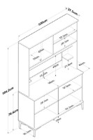 Bufet Trendy JE176 3291 White/Walnut 120x187x40cm GTR005643 imaginea #5 — magazin online Desire.md